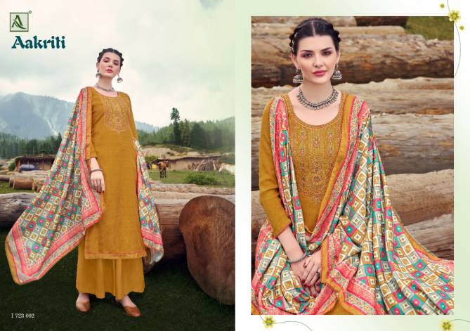 Alok Aakriti Digital Printed Winter Festive Wear Designer Wool Pashmina Collection